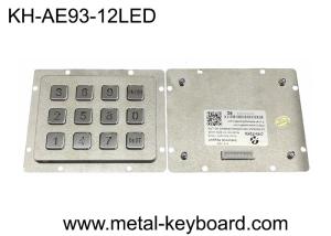 China SS PS2 3x4 Matrix Waterproof Metal Keypad 12 Keys Backlit Panel Mount on sale