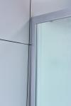 Mat Glass Shower Door Enclosures Aluminum Frame 1-1.2mm
