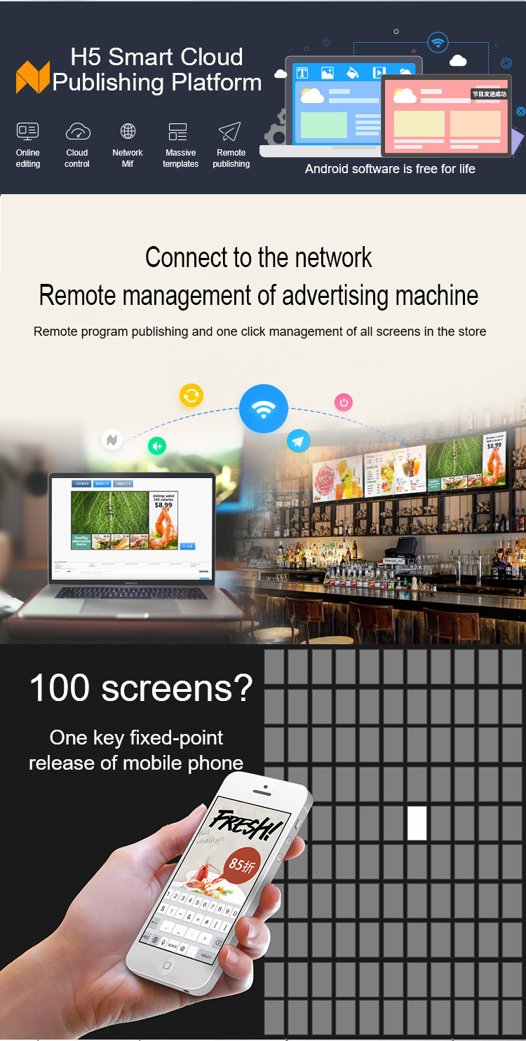 2500 Nits Shop Interactive Window Display Signage / Window LCD Screen For Retail