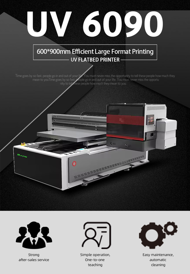 New Product 6090 UV Flatbed Printer UV Special Ink LED UV Printer 3 I3200 Printhead