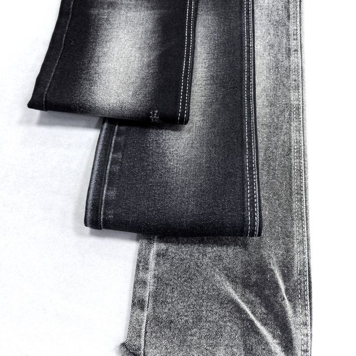 Black 12.5oz Heavyweight Denim Fabric For Men Jeans 68%C 3%V 27%P 2%S