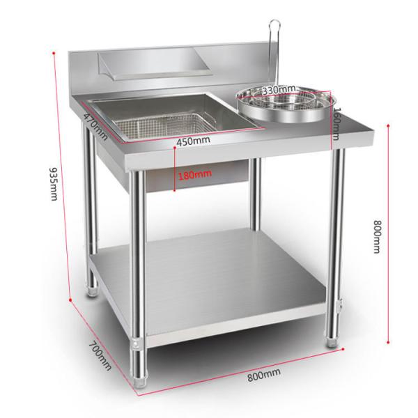 Hotel Restaurant Buffet Equipment for Catering Powder Table/KFC Breading Table
