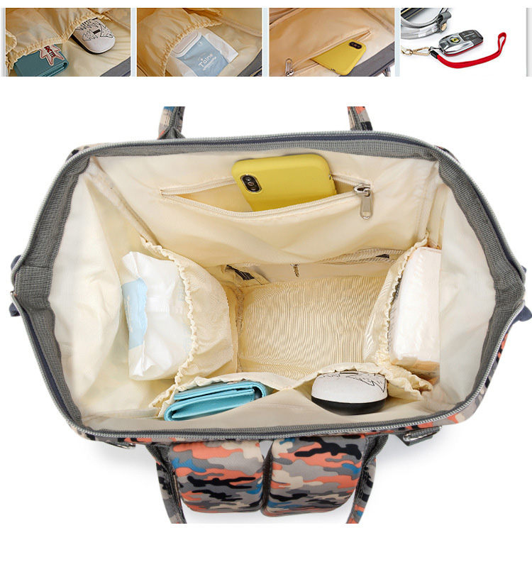 Fashion Mommy Bags Waterproof Oxford Women Backpacks Large Capacity Diaper Bag With Stroller Strap For Baby Care