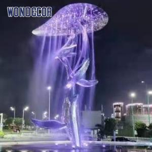 Wholesale Large Outdoor Square Stainless Steel Fountain Sculpture Cloud Whale from china suppliers