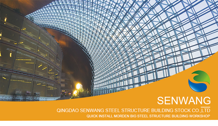 light steel structure awning aircraft hangar tent use Q355 or Q235 steel material