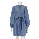 OEM maufactory European American Cross Border Polyester V Neck Long Sleeved