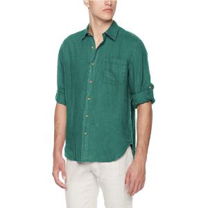 Wholesale Solid Green Spread Collar Mens Casual Short Sleeve Shirts Yarn Dyed Fabric Slim Fit from china suppliers