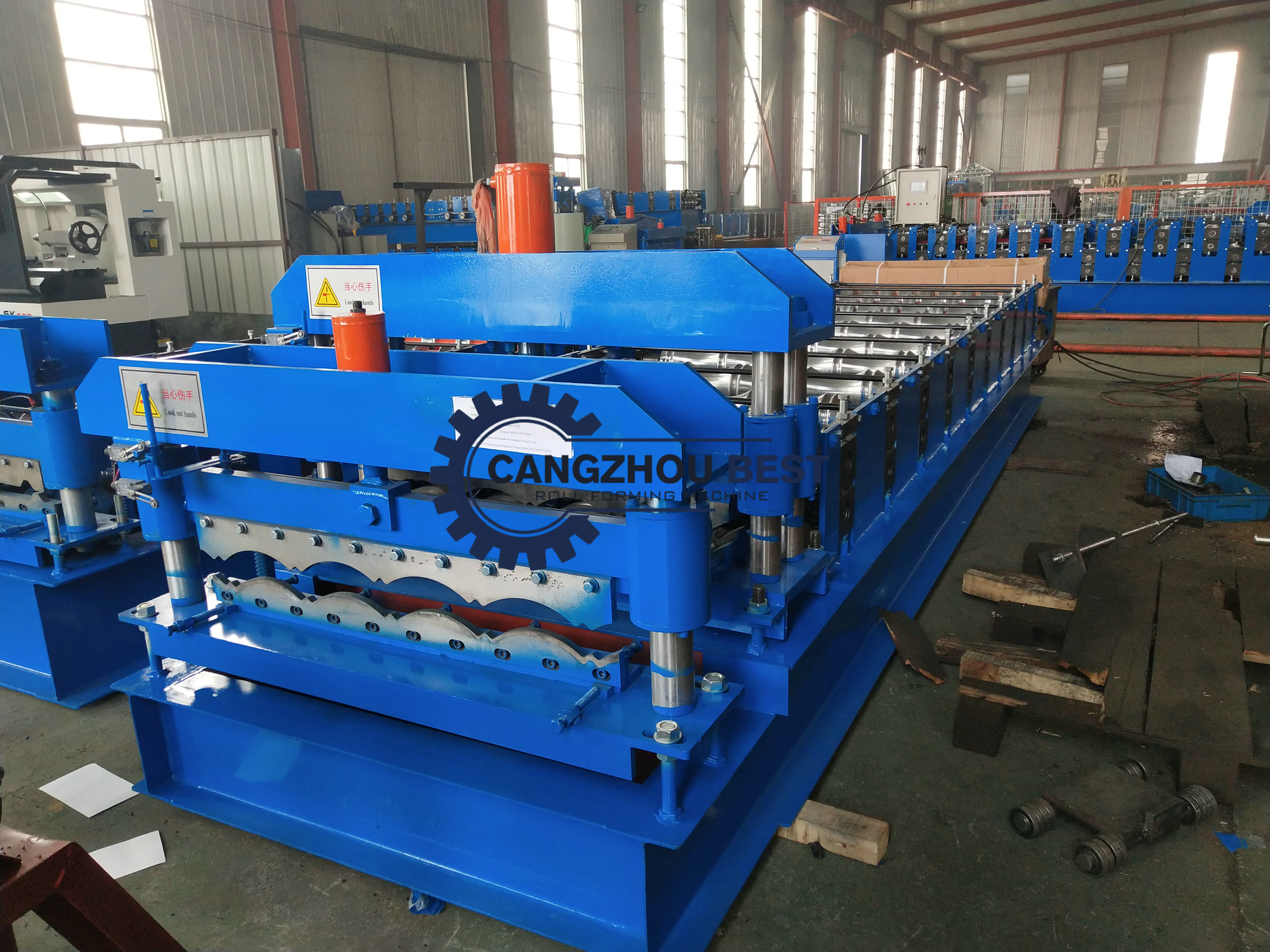 Wholesale PPGI / GI Material Steel Tile Roll Forming Machine PLC Control With Fast Speed from china suppliers