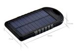 ABS and Silicon 5000mAh Polymer Battery Outdoors Waterproof Solar Power Bank
