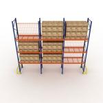 Blue Color Industrial Metal Storage Racks / Steel Warehouse Shelving