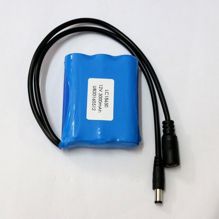 33.3Wh 12V 3000mAh 12 Volt 18650 Battery Pack