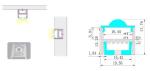 U V shape aluminum LED profiles LED extrusion profiles milky diffuser housing