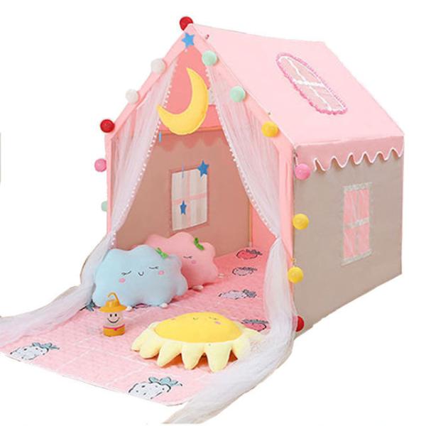 Customized Logo Girls Playhouse Outdoor Camping Tent 110CM Baby Princess Castle