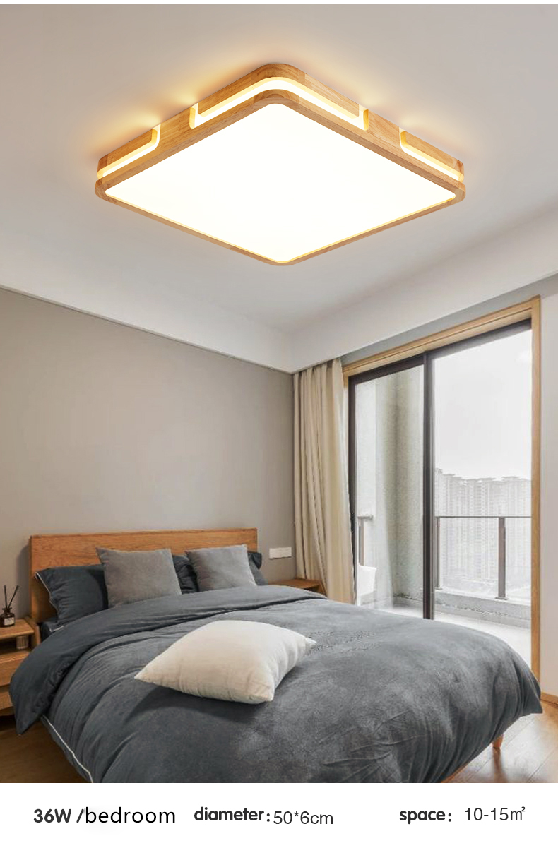 Wood Led Ceiling Lights For Living Room Bedroom Kitchen Ceiling Lamp(WH-WA-59）