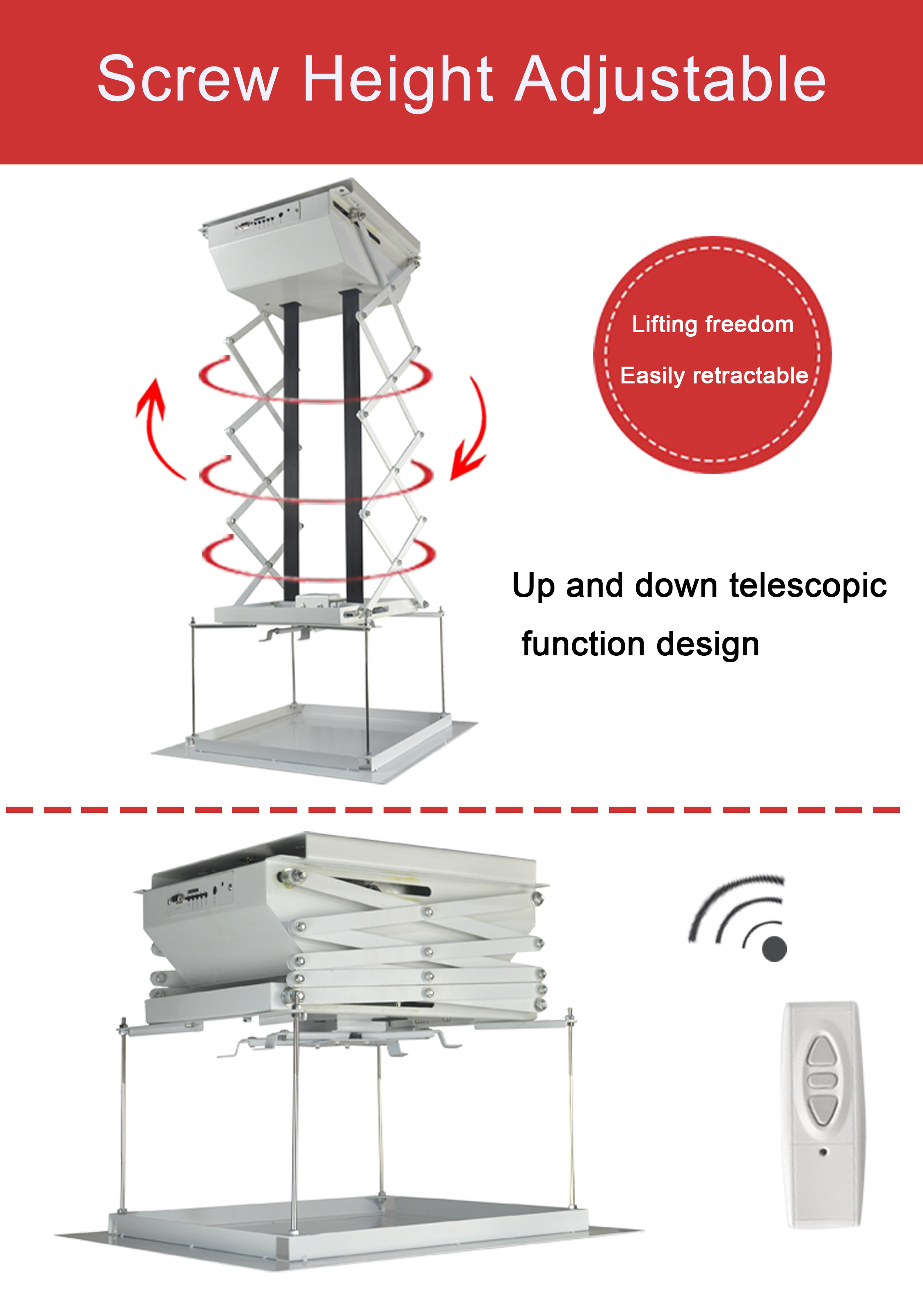 Hidden Ceiling Projector Lift Manufacturer for Conference Room