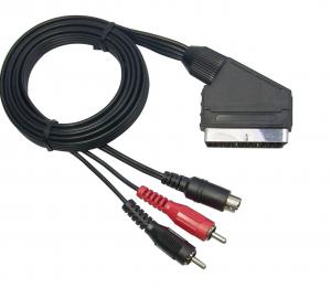Wholesale Scart Plug to 2RCA Plugs + S-VHS Plug from china suppliers