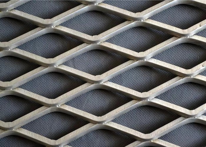 Diamond Decorative Flat Expanded Metal Mesh Powder Coating