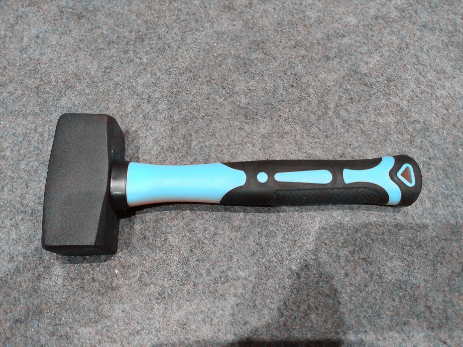 Stoning hammer(XL-0068) with powder coated surface, colored rubber handle and reasonable price