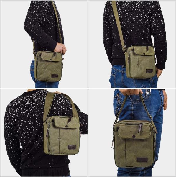Outdoor Military Canvas Storage Bag, Men'S Canvas Small Messenger Bag Casual