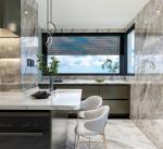 Fadior Luxury Olive Green SS Steel Kitchen Cabinets With Functional Storage