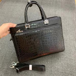 Wholesale Authentic Real Crocodile Skin Businessmen Briefcase Large Working Laptop Purse Genuine Alligator Leather Male Purse from china suppliers
