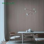 Wood Veneer Surface Finish Wood Slat Wall Panels For Sound Absorption