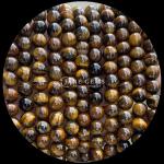 Round Shape Natural Gemstone Beads Tiger's Eye Loose Bead Strands for Jewelry
