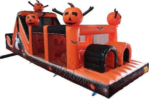 Halloween Theme Inflatable Sports Games , Customized Size Blow Up Obstacle