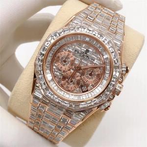 Wholesale Men Brand Moissanite Diamond Watches Handmade Inlay Buss Down Watch VVS from china suppliers