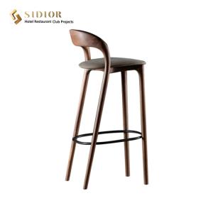 Wholesale Hot Sell Bar Chair, Bar Stool, High Chair, Club Stool Chair, Hotel Chair, Restaurant Chair, Solid Wood Frame from china suppliers