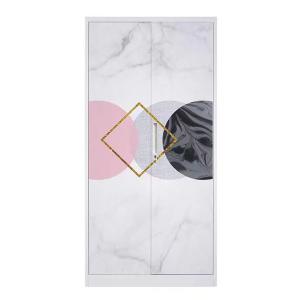 Wholesale Double Doors Steel Clothes Storage Cabinet Cold Rolled Steel Wardrobe Closets from china suppliers
