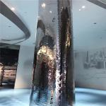 Water Wave Shaped Stainless Steel Sheets Rose Gold Mirror Finish For Hotels