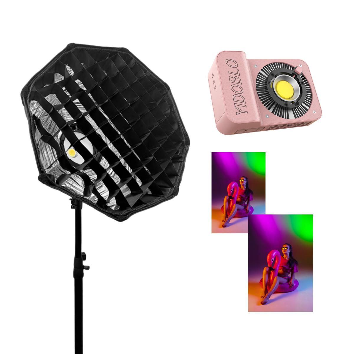 COB RGBW led photo and video light studio light photographic lighting 100w ZC-60C AC DC powered supply