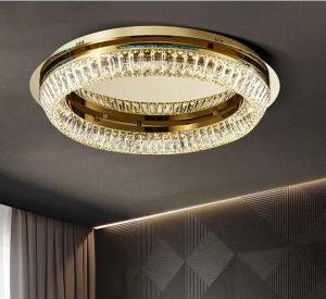 Wholesale 45W 75W 135W Circular Crystal High Ceilings Chandeliers Light Crystal Round Lamp from china suppliers