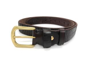 Wholesale Customized Male 40mm Wide Cowhide Grain Leather Belt from china suppliers