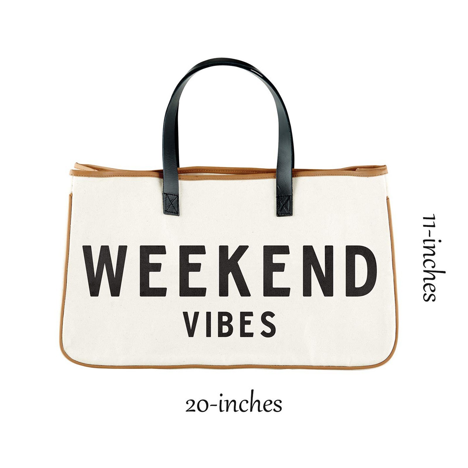 Reusable Canvas Grocery Shopping Tote Bag in Organic Cotton Material with Letter Print