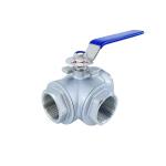 Direct 304/316 Stainless Steel 3-Way Ball Valve with Female Thread Normal