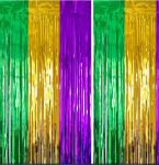 Party background wall, birthday party purple, gold and green three-color