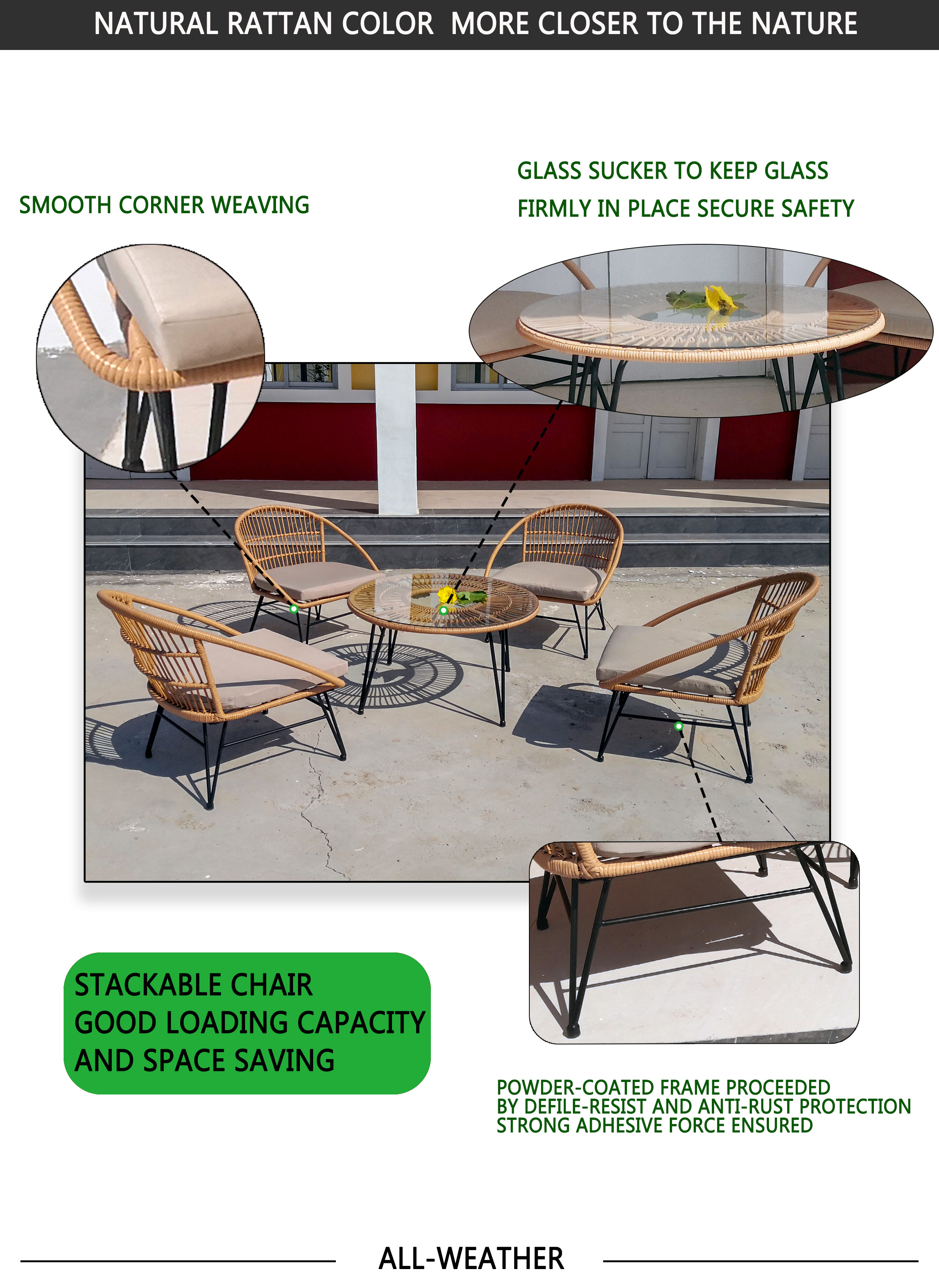 Pe Rattan Furniture Dining Tables And Chairs Craftsmanship Woven Coffee Table Chair Sofa