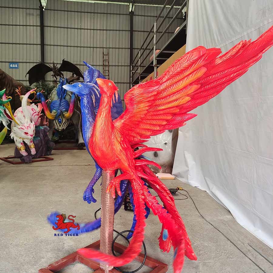 RCC Certified Realistic Animatronic Animals Chinese Ancient Animals Lovebirds