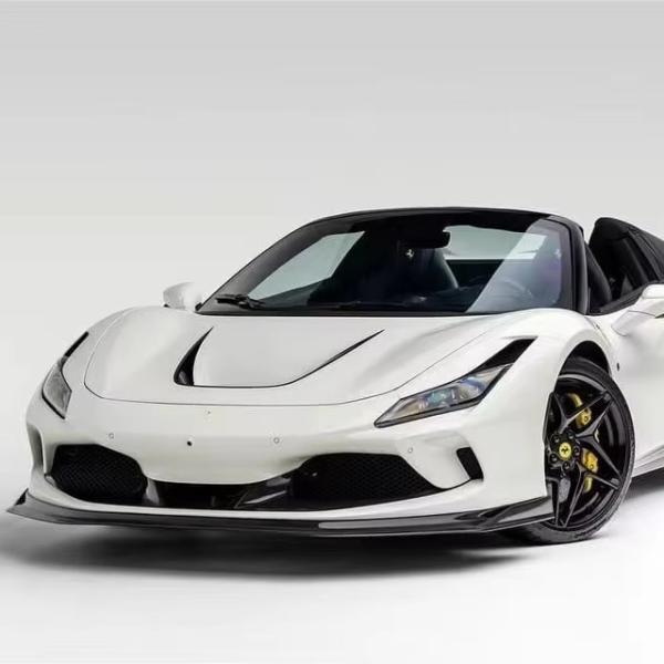 F8 Ferrari Carbon Car Body Kit VOS Style PP Carbon Fiber Lip Spoiler Hood Body