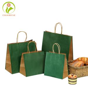 Wholesale SGS CMYK Foldable Food Paper Bag 350g Brown Kraft Paper Bag from china suppliers