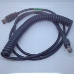 15ft Coiled USB Barcode Scanner Cable for Symbol LS2208