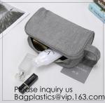 Cosmetic Toiletry Bag Mens Canvas Leather Travel Kit Wash Makeup Bag,organic