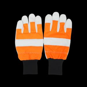 Wholesale Cowhide Leather Cut Resistant Chain Saw Work Gloves, chain saw leather glove, chain saw cowhide leather glove from china suppliers