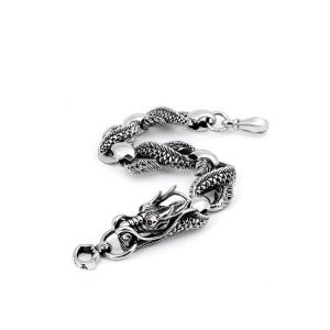 Wholesale Sterling Silver Thai Vintage Dragon Bracelet fro Men (B111701) from china suppliers