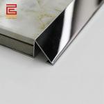 Waterproof Outside Corner Metal Tile Trim Stainless Steel Beveled Edge Tile Trim