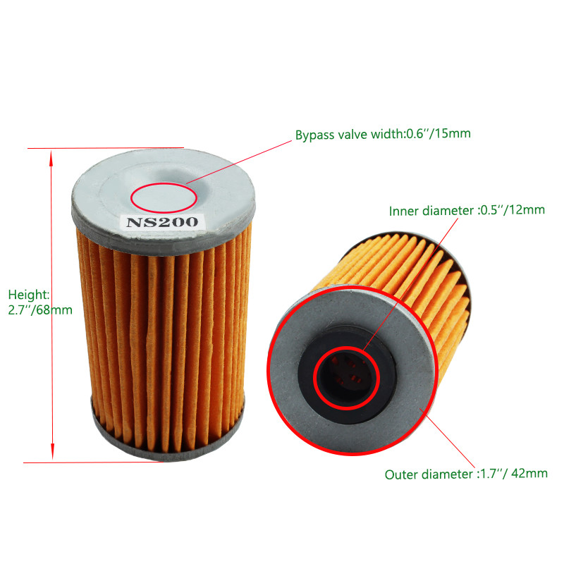 Paper core Automotive Accessories motorcycle engine oil filter fit for GS GN250 NS200 LC135 BM150 SHOGUN TVS-KING