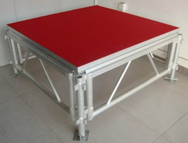 Aluminum Outdoor Movable Stage Platform , Portable DJ Stage Outdoor Adjustable Height Stage