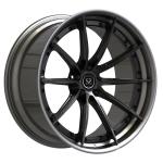 Polished 2 Piece Forged Wheels 19 Inch Staggered Grey Spokes For Volkswagen